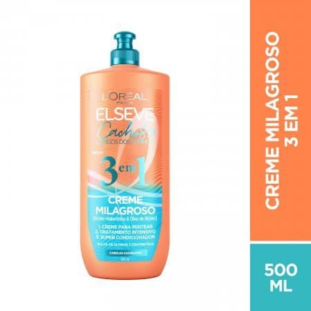 CREME ELSEVE CACHOS DOS SONHOS 3 EM 1 500ML