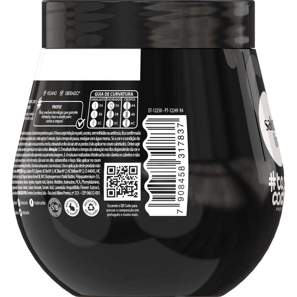 MASC MATIZADORA SALON LINE TO DE CACHO PRETO 300G