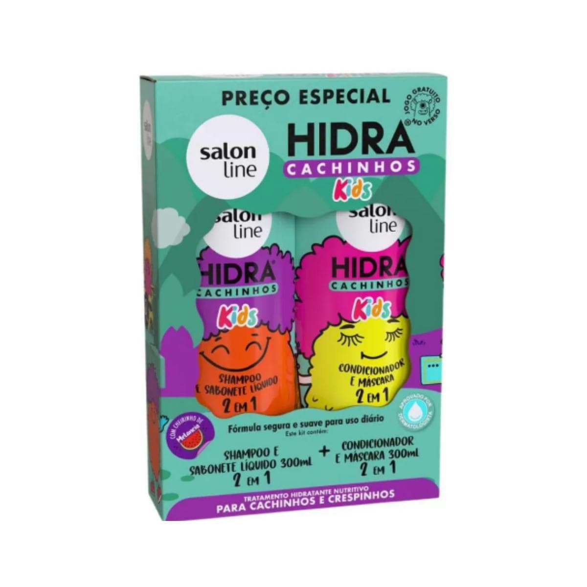 KIT SH+COND SALON LINE HIDRA CACHINHOS KIDS 2 EM 1 300ML