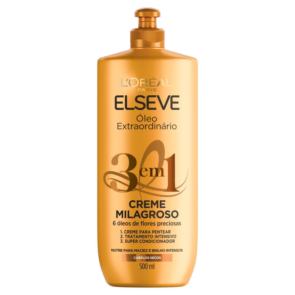 CREME ELSEVE OLEO EXTRAORDINARIO 3 EM 1 500ML
