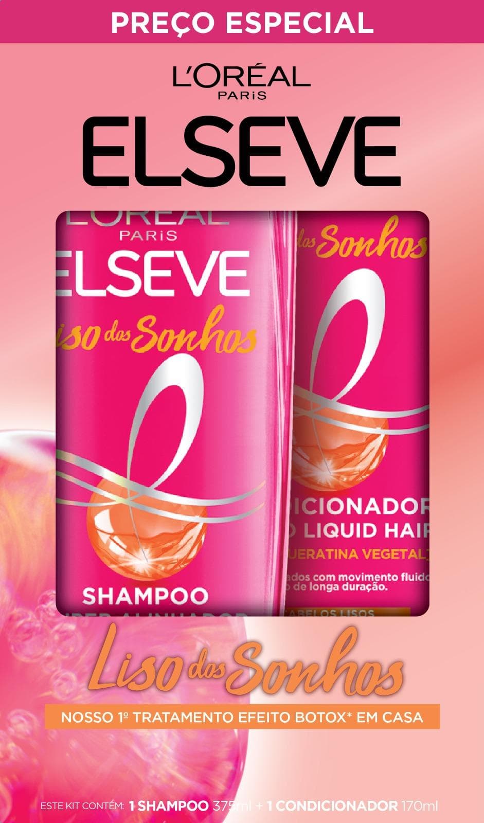 KIT SH+COND ELSEVE LISO DOS SONHOS 375ML+170ML