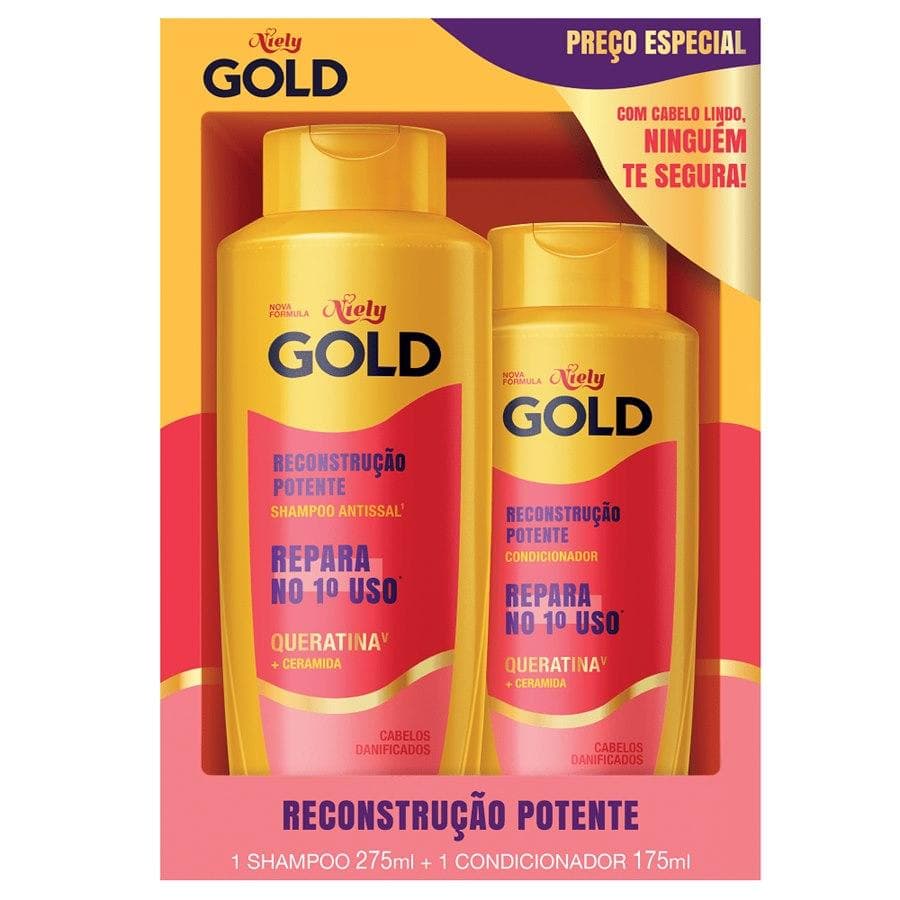 KIT SH+COND NIELY GOLD RECONSTRUCAO 275ML+175ML