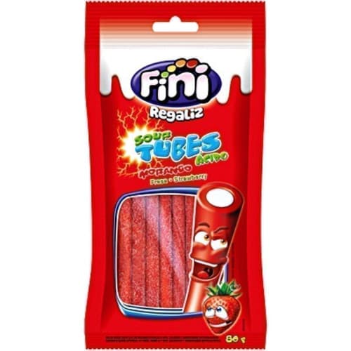 BALA FINI TUBES MORANGO CITRIC 80G