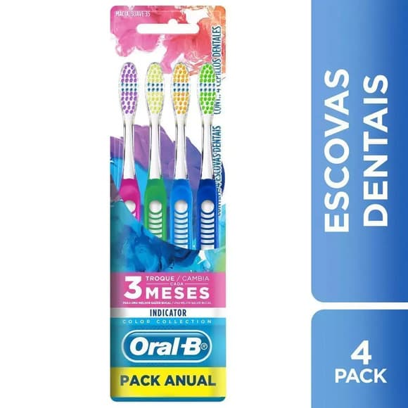 ESC DENTAL ORAL-B INDICADOR COLORS C/4