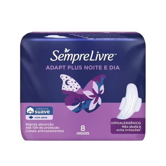 ABS SEMPRE LIVRE ADAPT PLUS SUAVE C/A 8UN