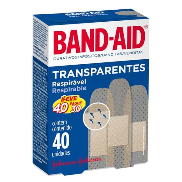 BAND-AID TRANSPARENTE C/40