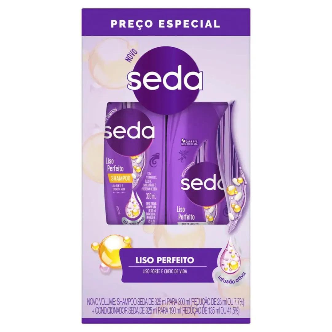 KIT SH+COND SEDA LISO PERFEITO 300ML+190ML