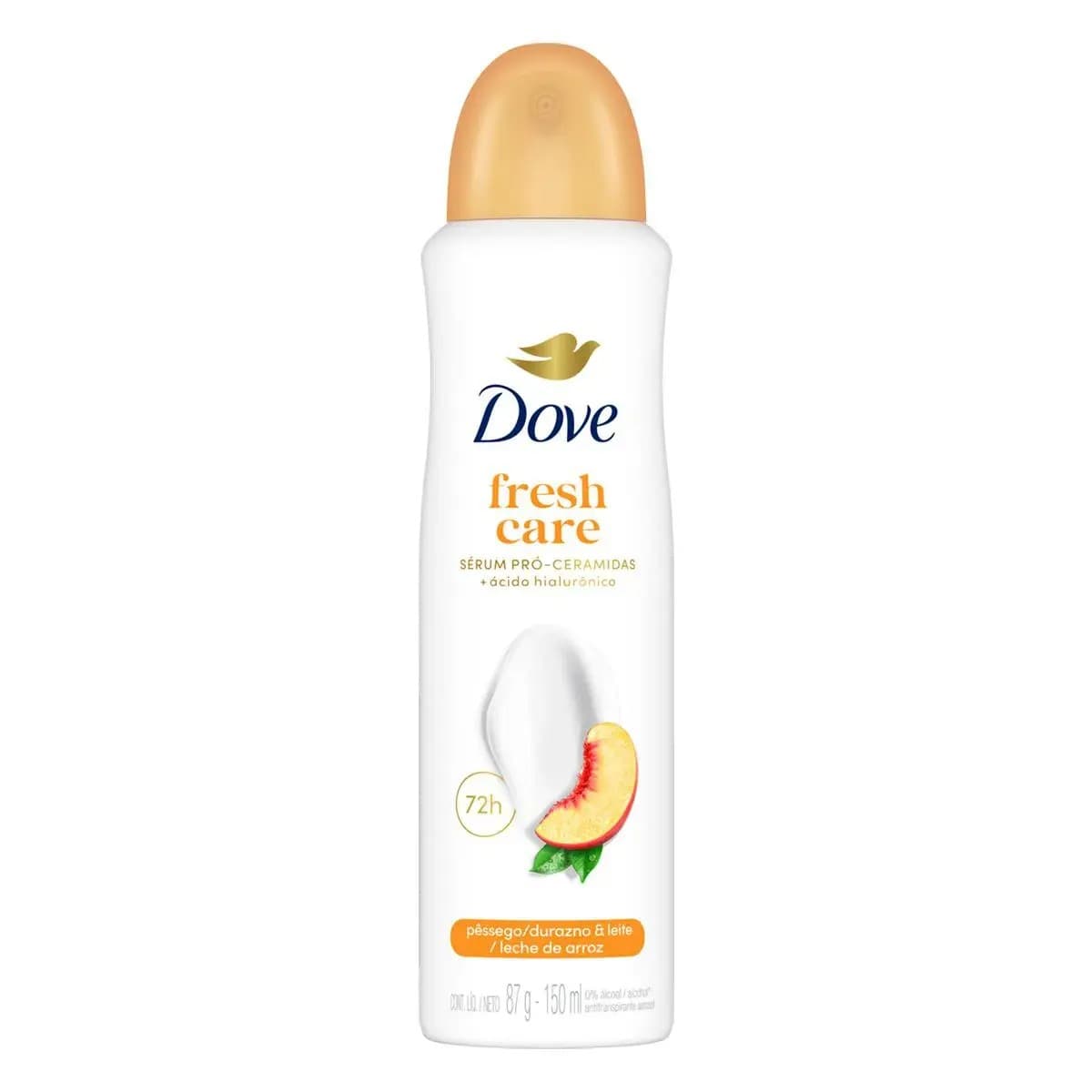 DES AERO DOVE FEM PESSEGO E LEITE ARROZ 150ML