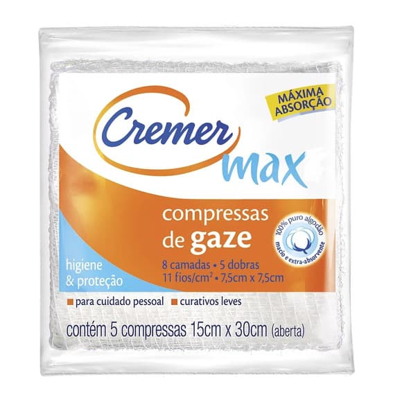 COMPRESSA GAZE CREMER 11F 7,5 x 7,5 C/5