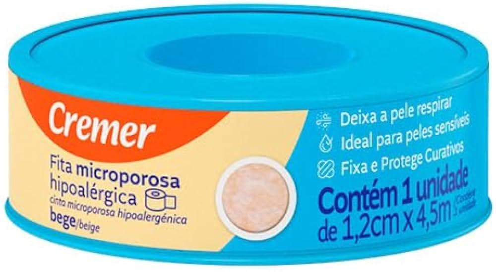 FITA CREMER MICROPOROSA BEGE 1,2CMX4,5
