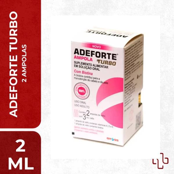 ADEFORTE TURBO AMPOLA C/1 AMPOLA COM BIOTINA 3ML