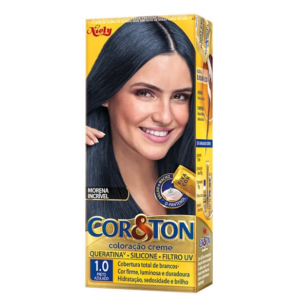 TINT COR&TON 1.0 PRETO AZULADO