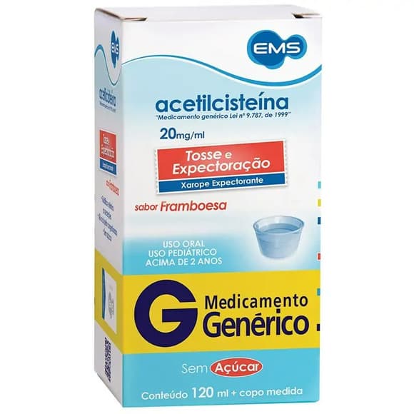 ACETILCISTEINA 20MG PED 120ML EMS