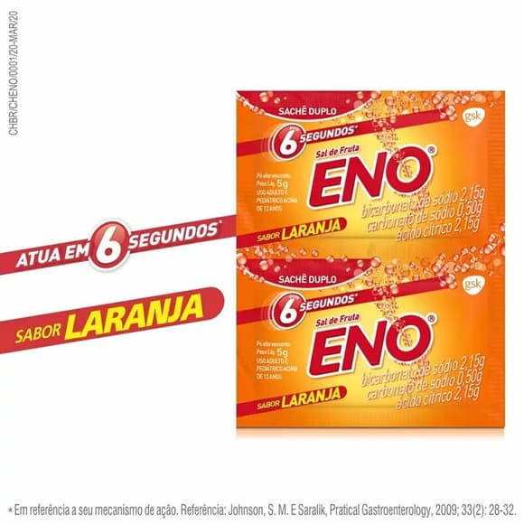 SAL DE FRUTA ENO LARANJA 5G 2 ENV