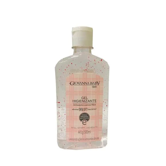 ALCOOL GEL GIOVANNA BABY ROSA 500ML