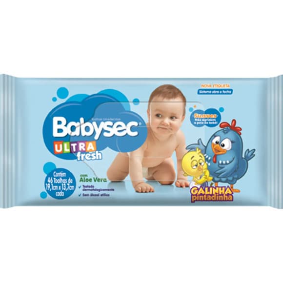 TOALHA UMED BABYSEC ULTRA FRESH ALOE VERA C/48