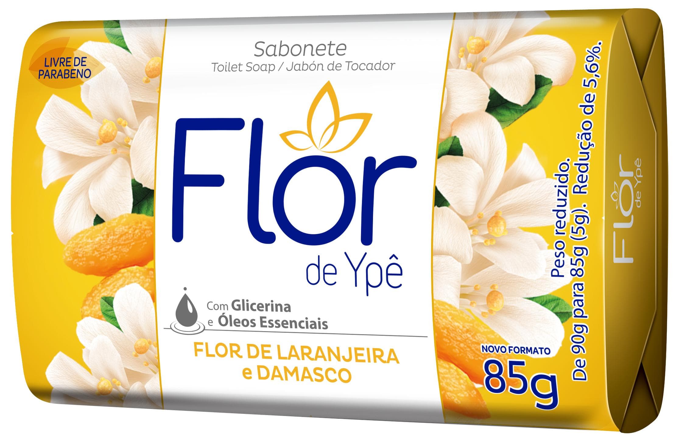 SAB FLOR YPE SUAVE LARANJEIRA E DAMASCO 85G