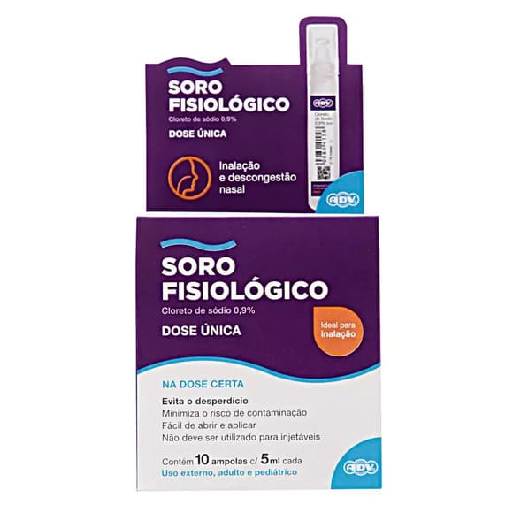 SORO FISIOL 5ML ADV C/10 AMP