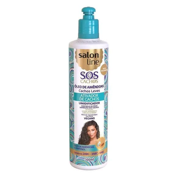 ATIVADOR CACHOS SALON LINE CACHOS OLEO DE AMENDOAS 300ML