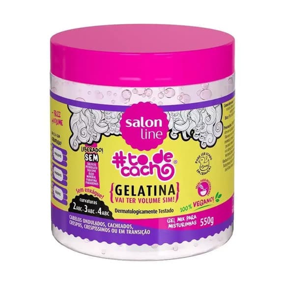 GELATINA SALON LINE TO DE CACHO SUPER VOLUME 550G