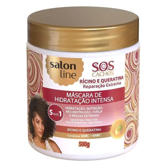 MASC CAP SALON LINE 500G SOS CACHOS RICINO E QUERATINA
