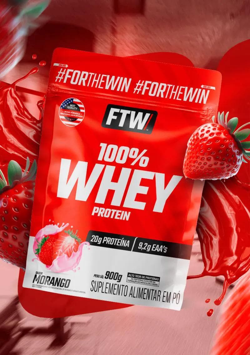 FTW WHEY ULTRA REFIL MORANGO 900G