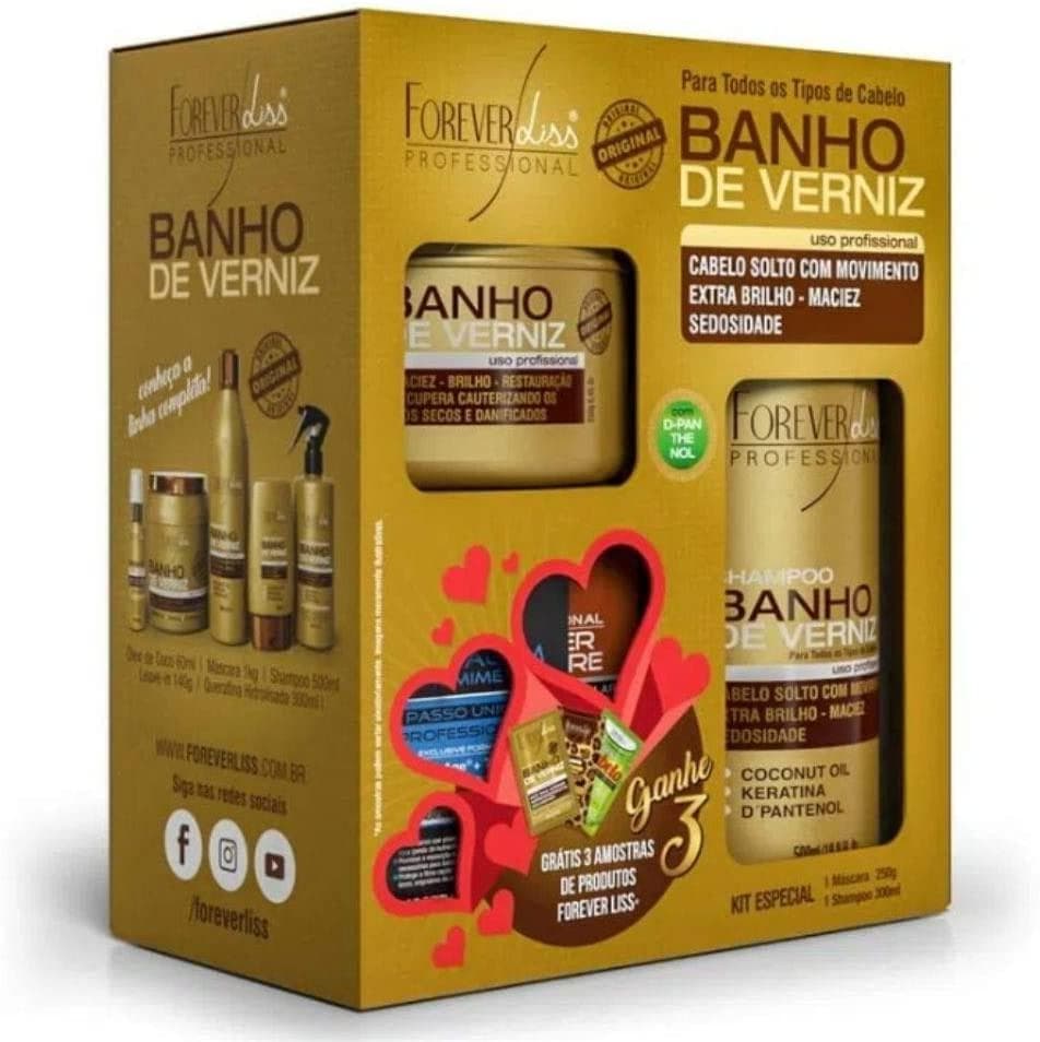 KIT BANHO DE VERNIZ SH350ML+MASC250G +3 AMOSTRA
