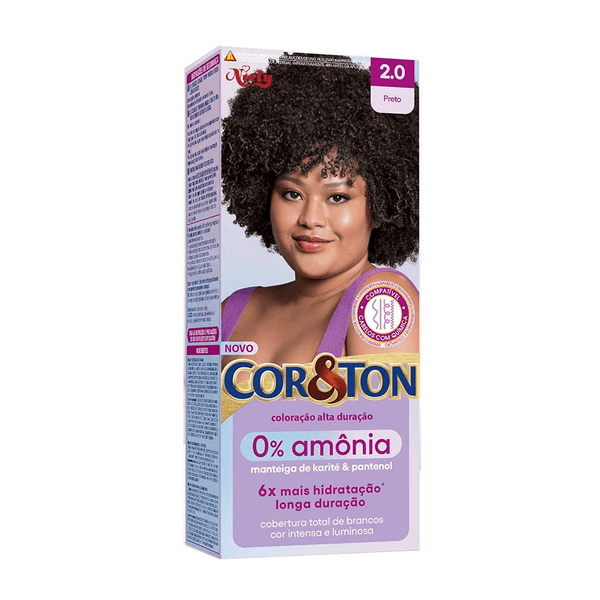 TINT COR&TON 2.0 PRETO S/AMONIA