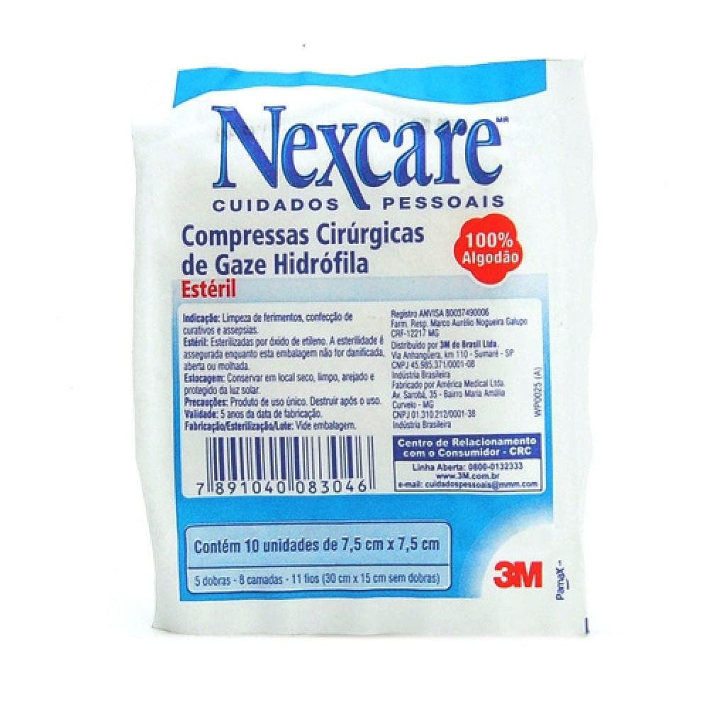 COMPRESSA GAZE NEXCARE 11 FIOS C/10