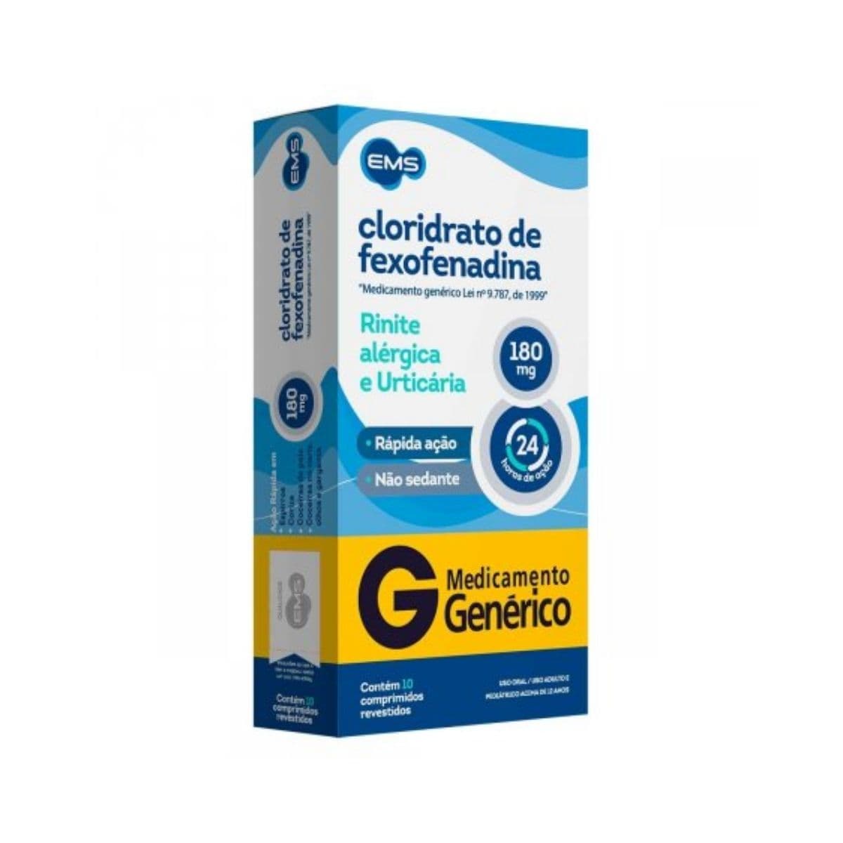 CLOR FEXOFENADINA 180MG 10"S EMS