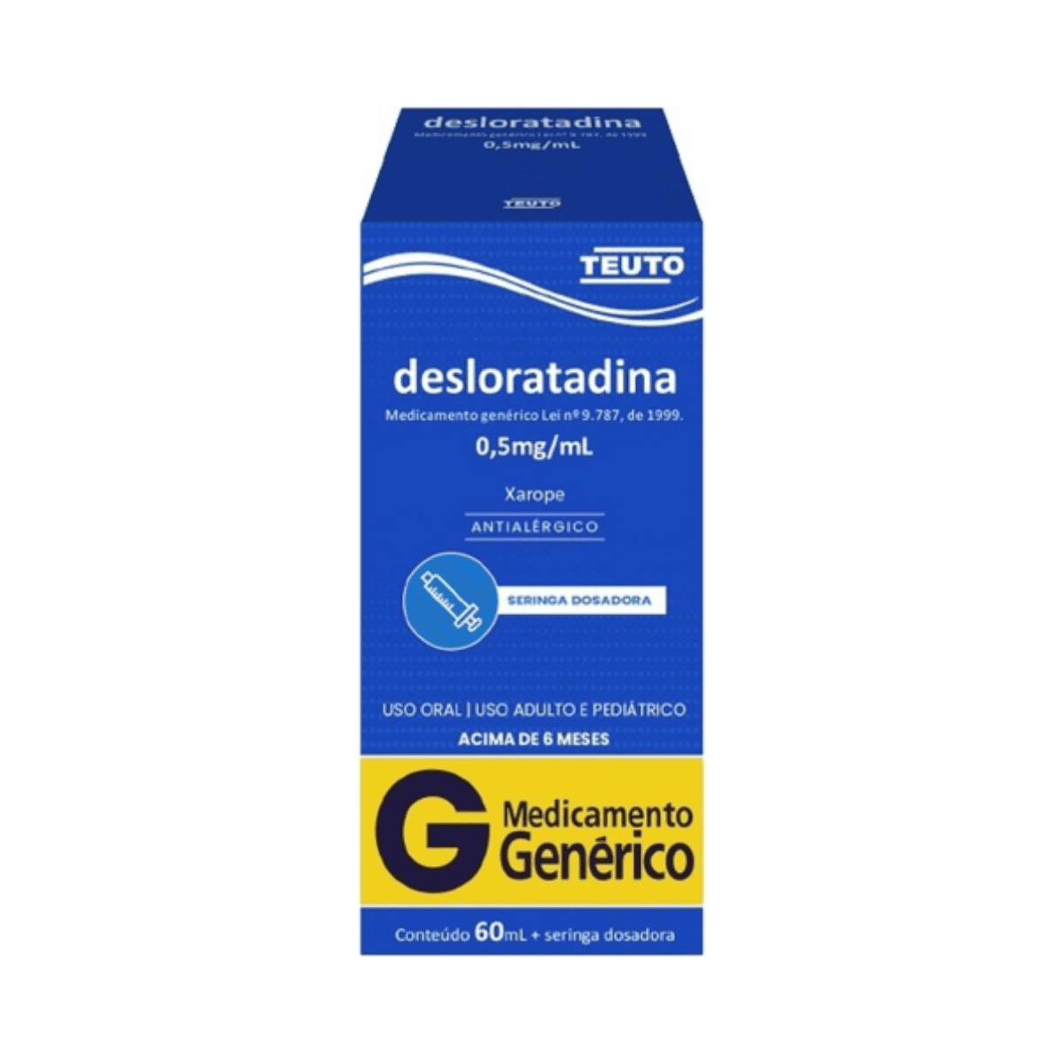DESLORATADINA 0,5MG 60ML TEUTO