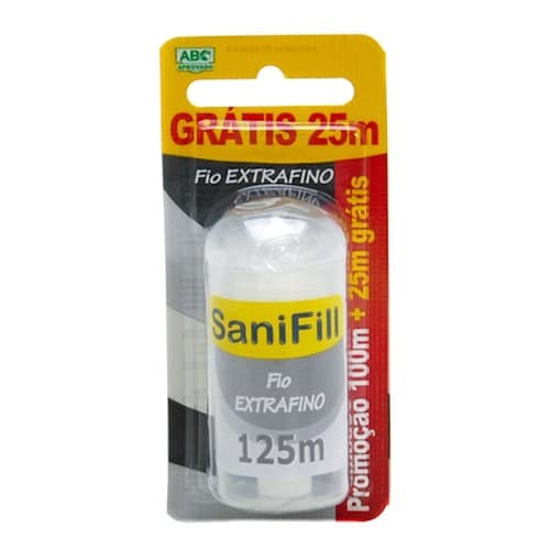 FIO DENT SANIFILL EXTRAFINO MENTA 125M L+P-