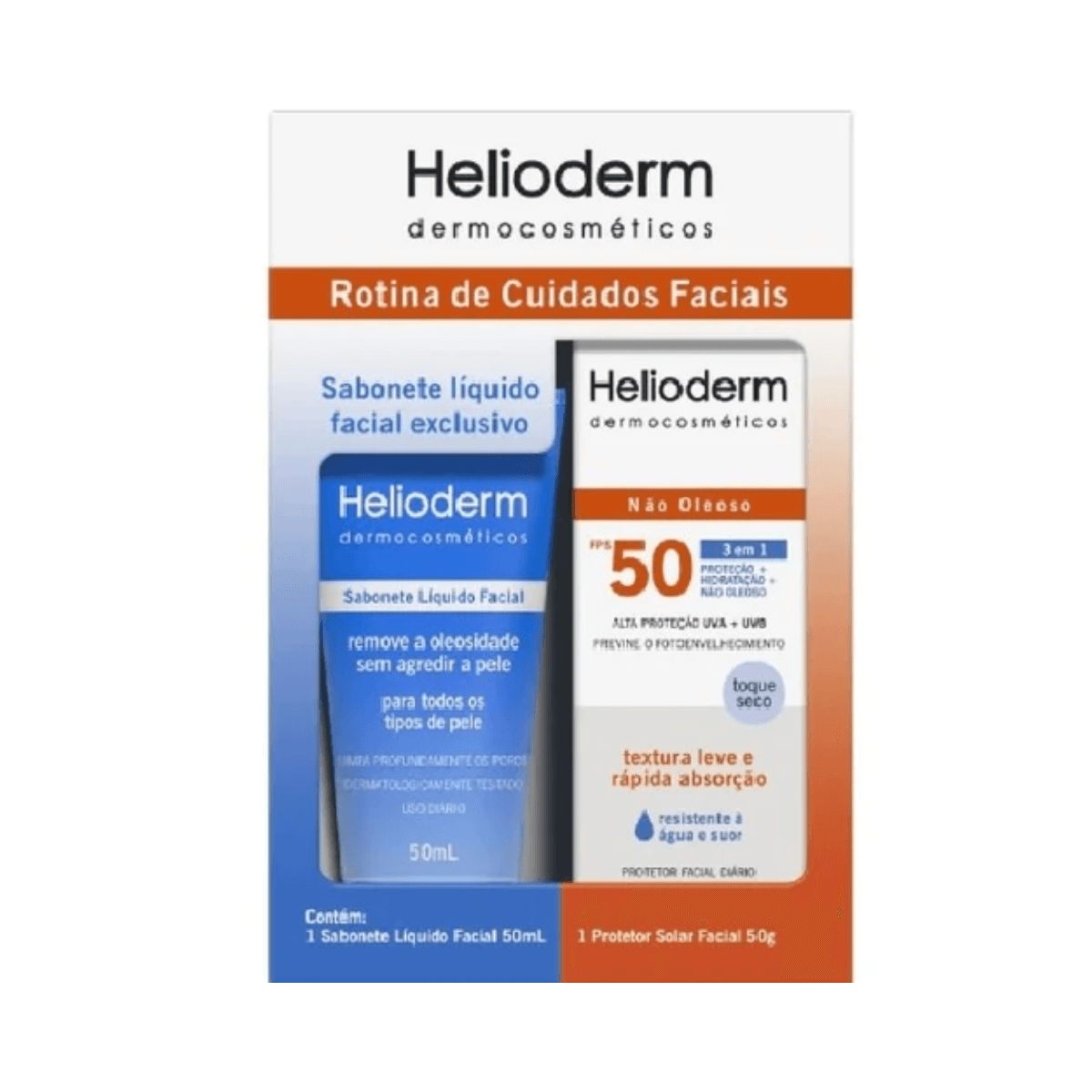 KIT HELIODERM FACIAL FPS50 SABONETE