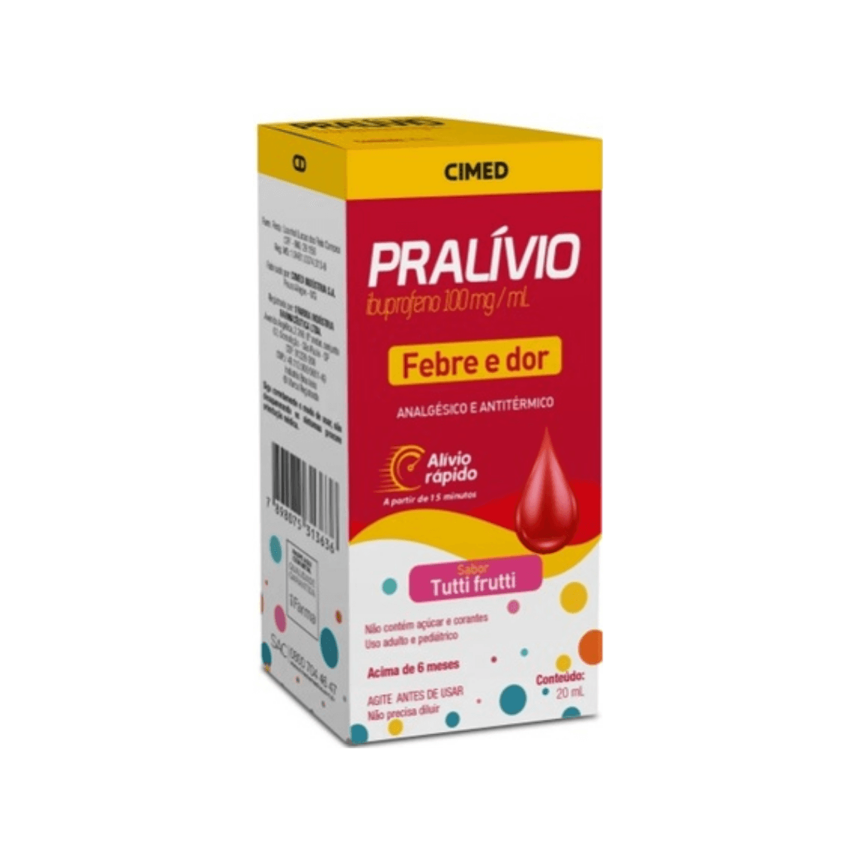PRALIVIO CIMED 100MG/ML 20ML