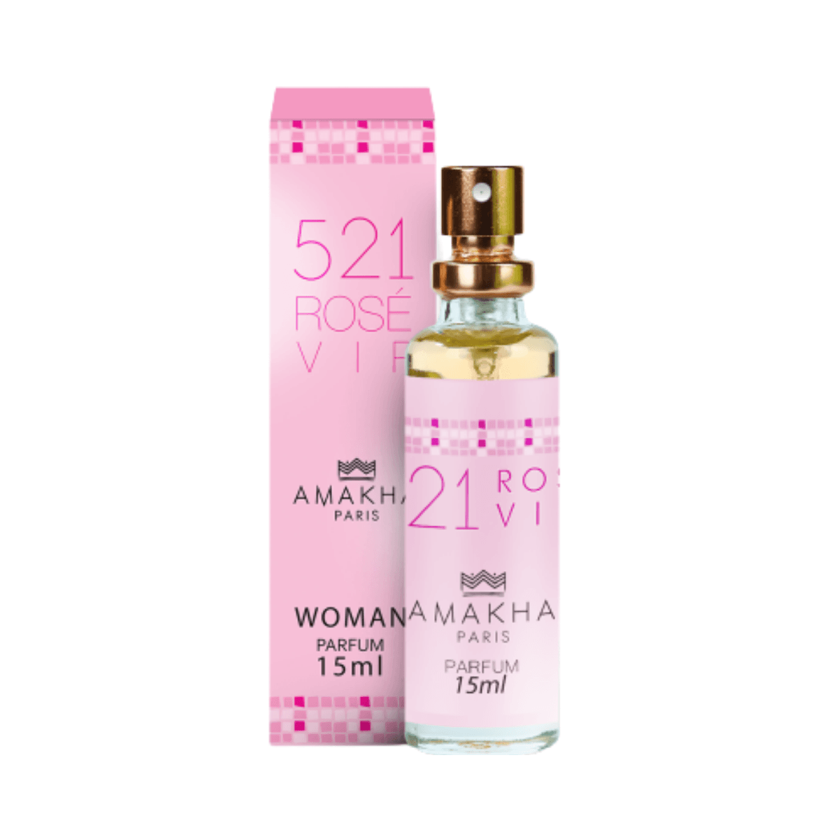 PERFUME AMAKHA FEMININO 521 VIP ROSE 15ML