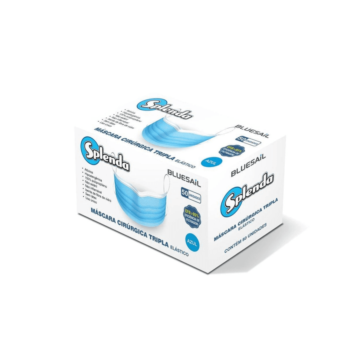 MASCARA DESCARTAVEL PRETA COM ELASTICO C/50