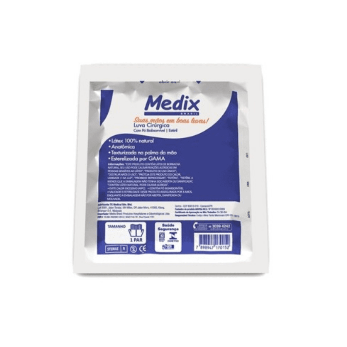 LUVA CIR ESTERIL 7,0 MEDIX 1PAR