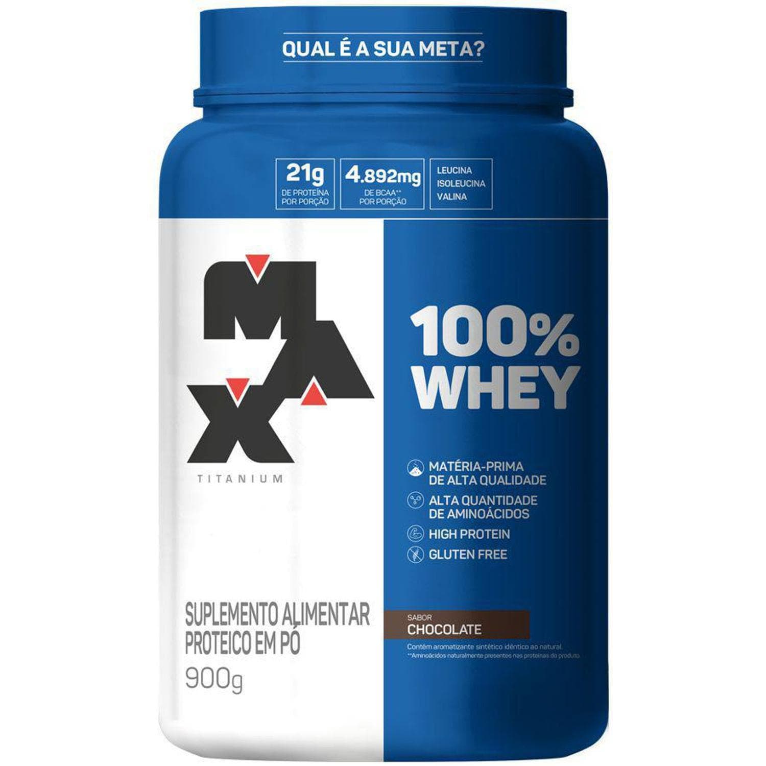 100% WHEY REFIL MAX TITANIUM CHOCOLATE 900G