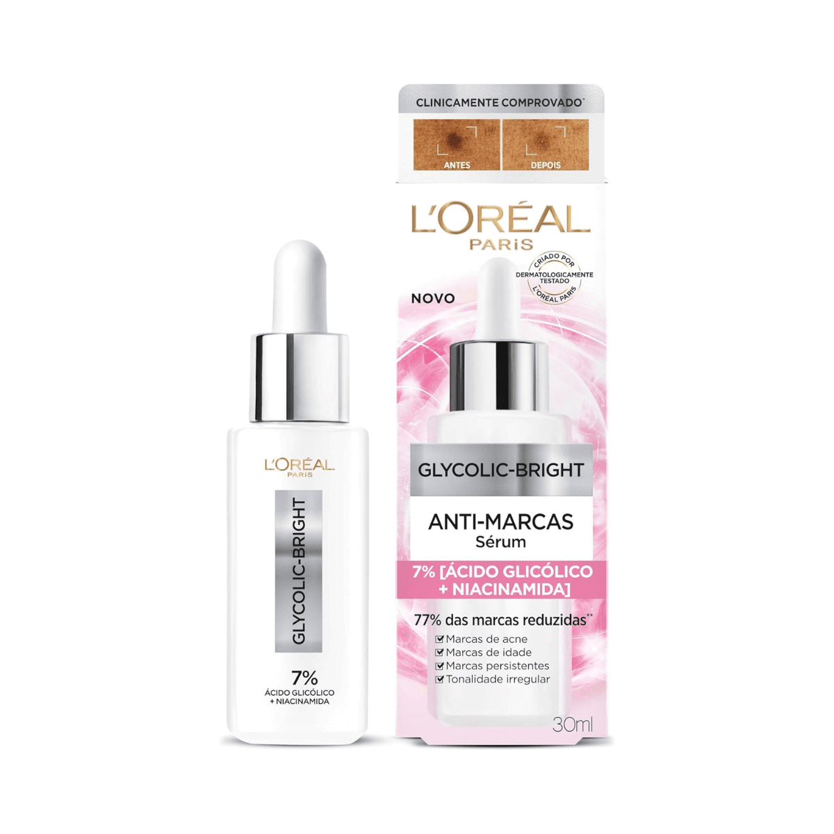 CR GLYCOLIC BRIGHT LOREAL SERUM 30ML